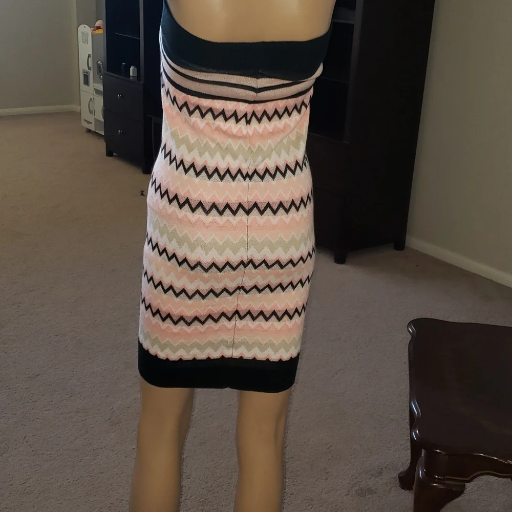 7th Avenue s heart beat zig zag stretch convertible tube sweater skirt/ dress - Picture 5 of 9